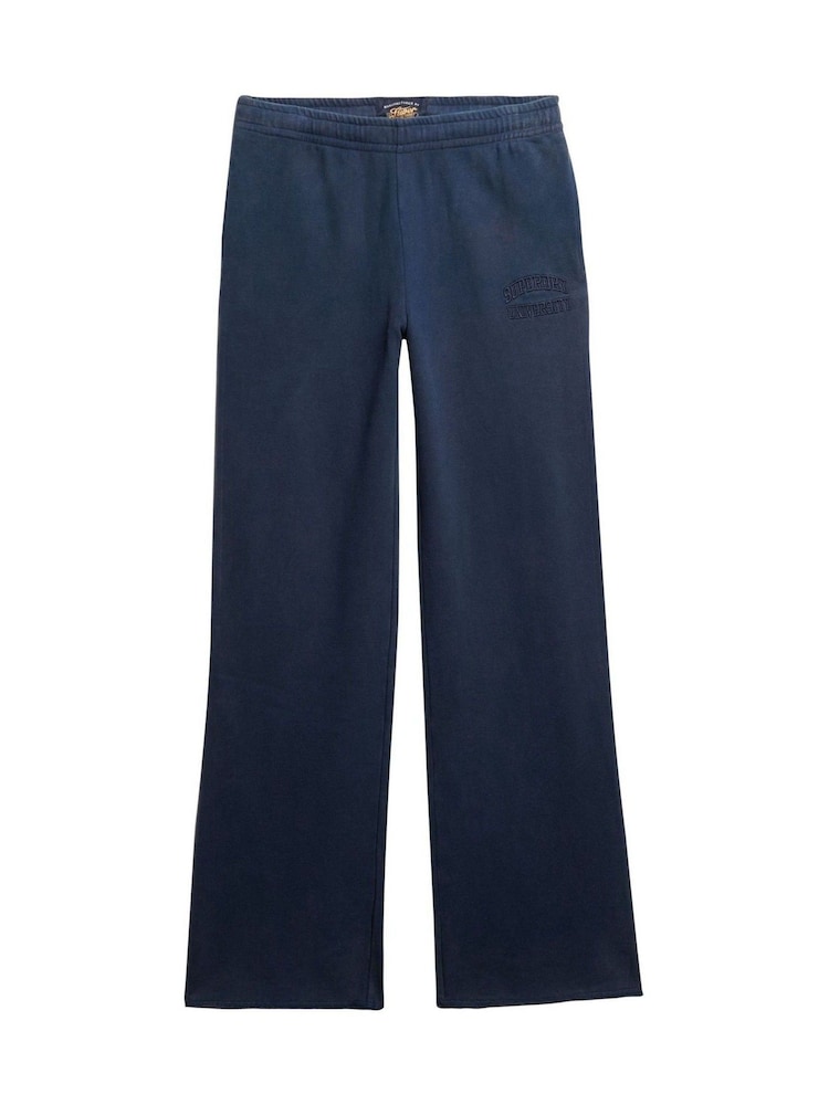 Superdry Athletic Tonal Embroidered Wide Leg 100% Cotton Joggers - Imagen 1 de 2
