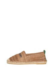 Superdry Nude Raffia Espadrille Embroidered Shoes - Image 2 of 7