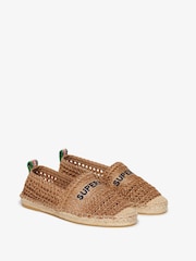 Superdry Nude Raffia Espadrille Embroidered Shoes - Image 3 of 7