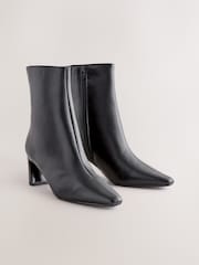Black Forever Comfort® Chisel Toe Heeled Ankle Boots - Image 10 of 15