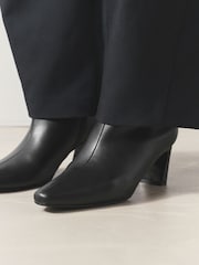 Black Forever Comfort® Chisel Toe Heeled Ankle Boots - Image 8 of 15
