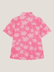 Monsoon Pink Palm Print Short Sleeve Shirt - Image 2 of 3