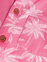 Monsoon Pink Palm Print Short Sleeve Shirt - Image 3 of 3