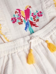 Monsoon Parrot Embroidered 100% Cotton Top & Shorts Set - صورة 4 من 4