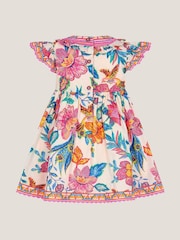 Monsoon Natural Baby Mini Me Aurelia Floral Print Dress - Image 2 of 3