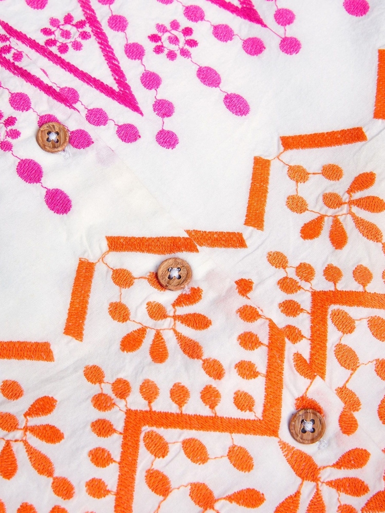 Monsoon Embroidered Short Sleeve 100% Cotton Shirt - Imagen 4 de 4