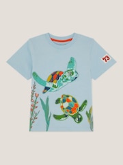 Monsoon Blue Turtle 100% Cotton T-Shirt - Image 1 of 3