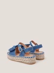 Monsoon Blue Denim Bow Espadrille Sandals - Image 2 of 3