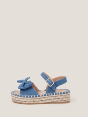 Monsoon Blue Denim Bow Espadrille Sandals - Image 3 of 3