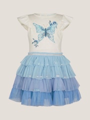 Monsoon Blue Butterfly Sequin Disco Dress - Image 1 of 3
