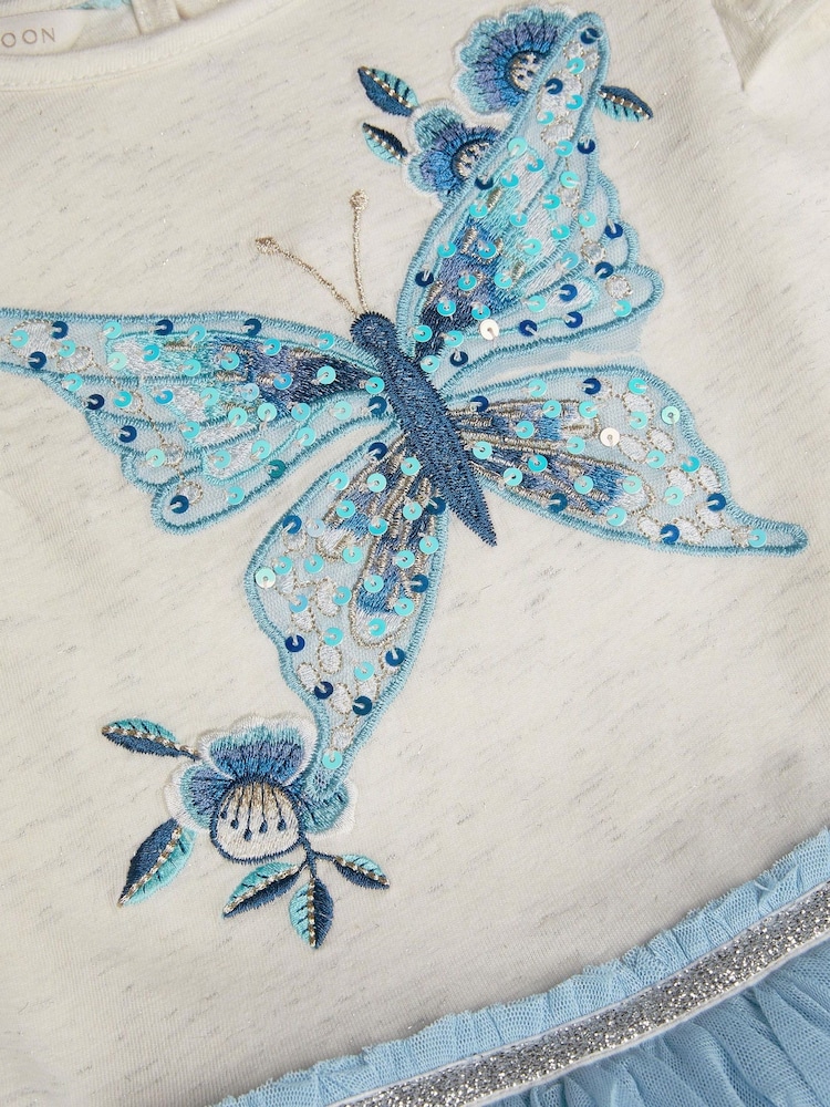 Monsoon Blue Butterfly Sequin Disco Dress - Image 3 of 3