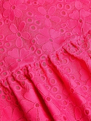 Monsoon Pink Harper Lace Daisy Bow Dress - Image 3 of 3