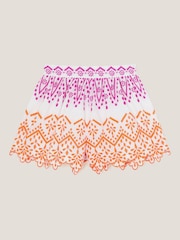 Monsoon White Embroidered Scallop 100% Cotton Shorts - Image 2 of 4