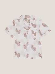 Monsoon Cream Pineapple Print 100% Cotton Shirt - Image 1 of 3