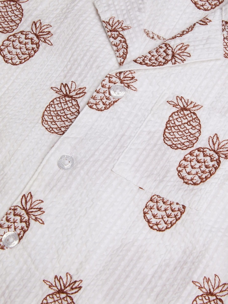 Monsoon Cream Pineapple Print 100% Cotton Shirt - Image 3 of 3