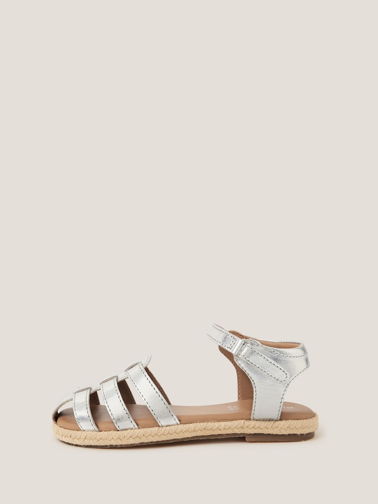 Monsoon Silver Leather Fisherman Sandals - Image 1 of 3