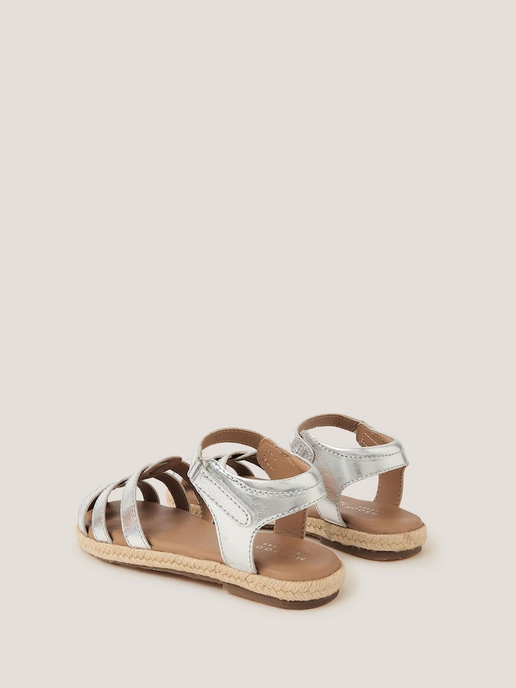 Monsoon Silver Leather Fisherman Sandals - Image 3 of 3