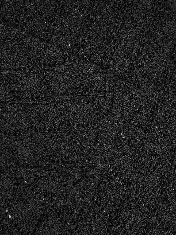 Monsoon Black 100% Cotton Knit Cover Up Dress - Image 3 of 3