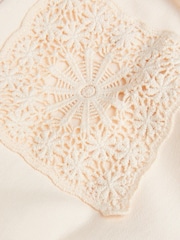 Monsoon Natural 100% Cotton Crochet Pocket Wide Leg Trousers - Image 2 of 2