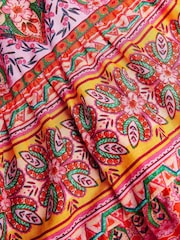 Monsoon Orange Heritage Print Halter 100% Cotton Dress - Image 4 of 4