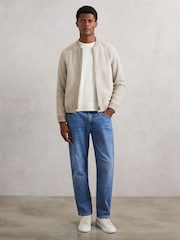 Reiss Grey Burnham Bomber Jacket - Image 4 of 6