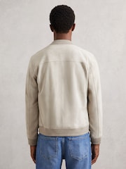 Reiss Grey Burnham Bomber Jacket - Image 5 of 6