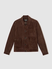 Reiss Chocolate Brown Wilstead Jacket - Image 2 of 7