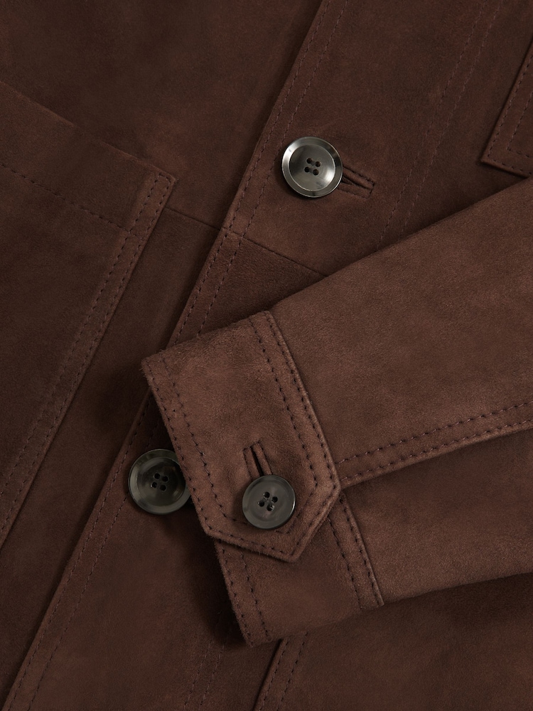 Reiss Chocolate Brown Wilstead Jacket - Image 7 of 7