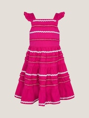 Monsoon Pink Frilly Ric Rac Sundress - Image 2 of 4