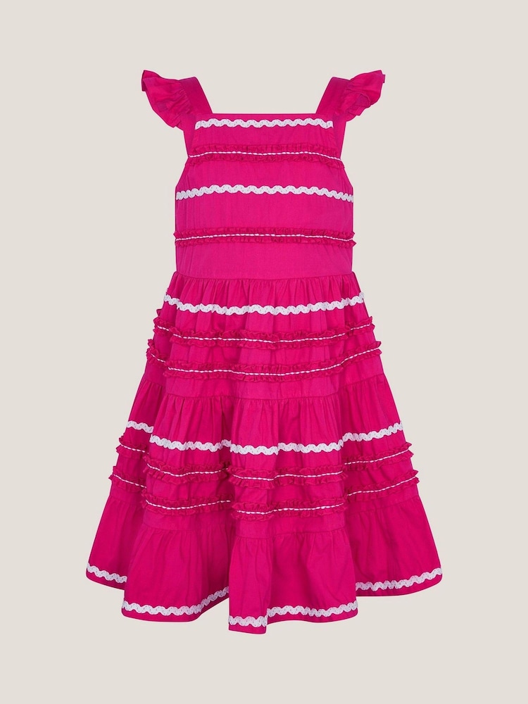 Monsoon Pink Frilly Ric Rac Sundress - Image 2 of 4