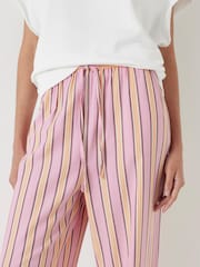 Hush Pink Cotton Stripe Trousers - Image 4 of 5