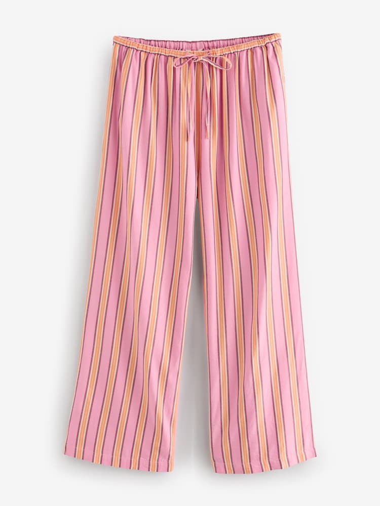 Hush Pink Cotton Stripe Trousers - Image 5 of 5