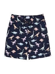 Chelsea Peers Blue Dinosaur Print Swim Shorts - Image 3 of 5