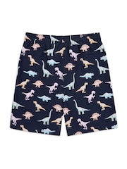 Chelsea Peers Blue Dinosaur Print Swim Shorts - Image 4 of 5