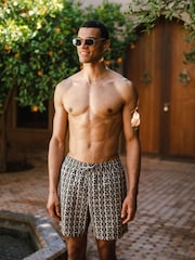 Chelsea Peers Black Abstract Print Swim Shorts - Image 1 of 5