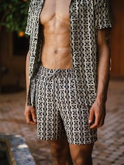 Chelsea Peers Black Abstract Print Swim Shorts - Image 3 of 5