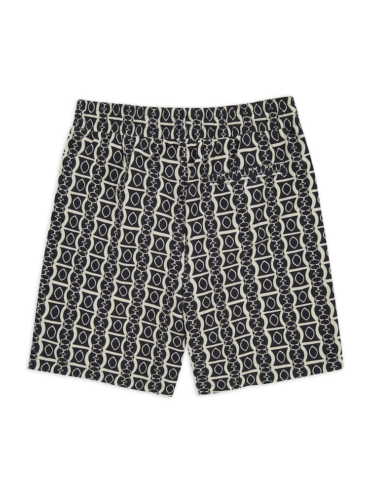 Chelsea Peers Black Abstract Print Swim Shorts - Image 5 of 5