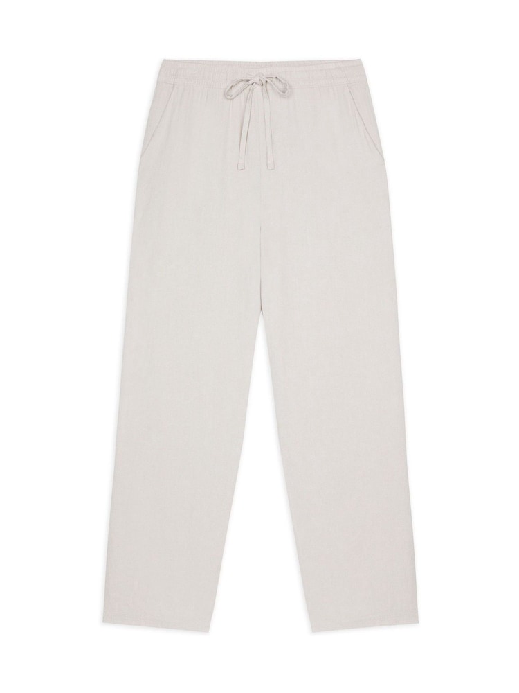 Chelsea Peers White Linen-Blend Relaxed Trousers - Image 5 of 5