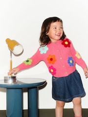 Pink 3D Flower Cardigan (3mths-7yrs) - Image 3 of 9