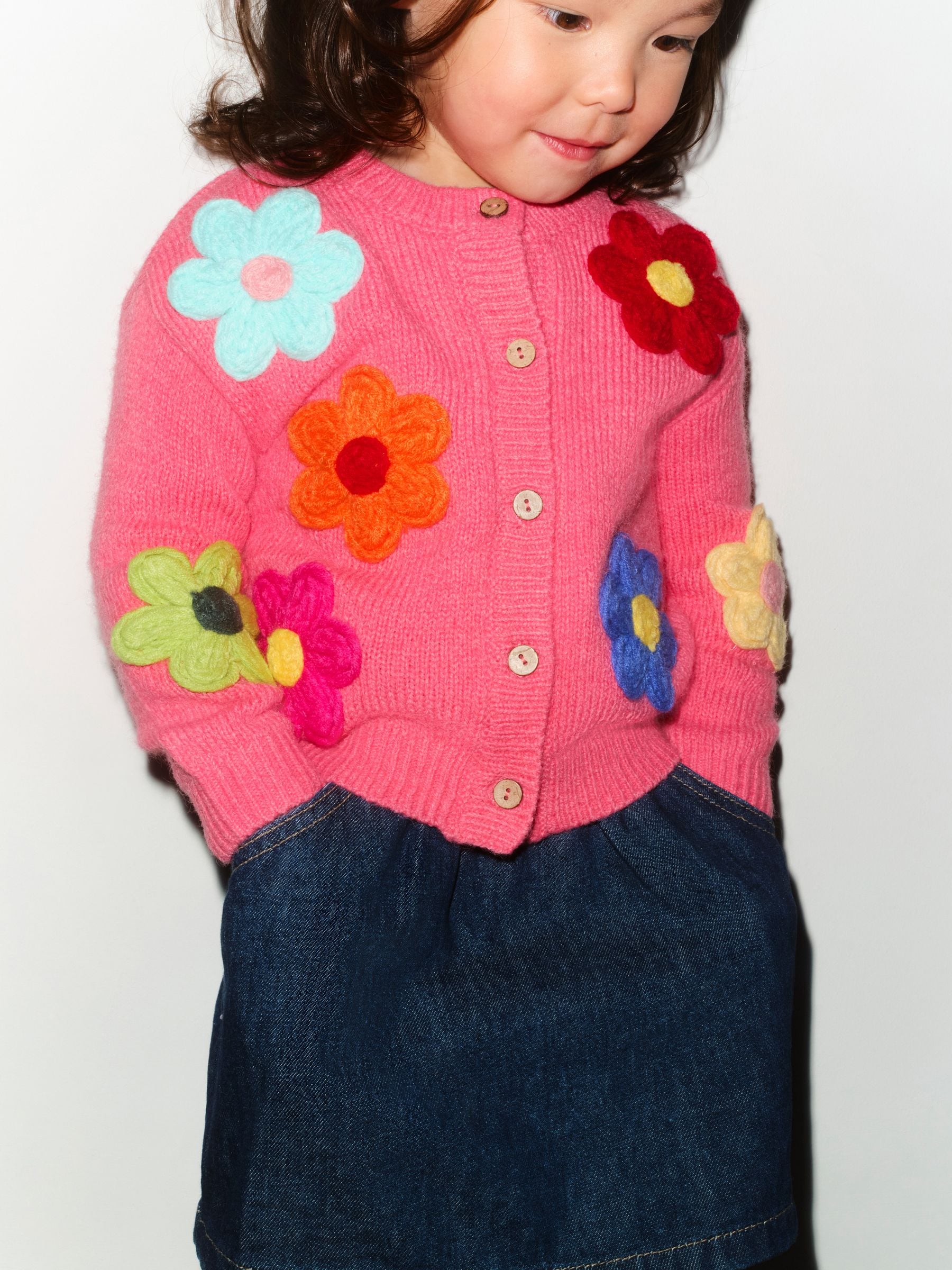 カーディガン 3D FLOWER LACE CARDIGAN Buy Pink 3D Flower Cardigan (3mths-7yrs) from the Next UK online shop