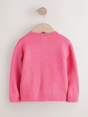 Pink 3D Flower Cardigan (3mths-7yrs) - Image 7 of 9