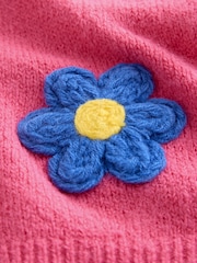 Pink 3D Flower Cardigan (3mths-7yrs) - Image 9 of 9