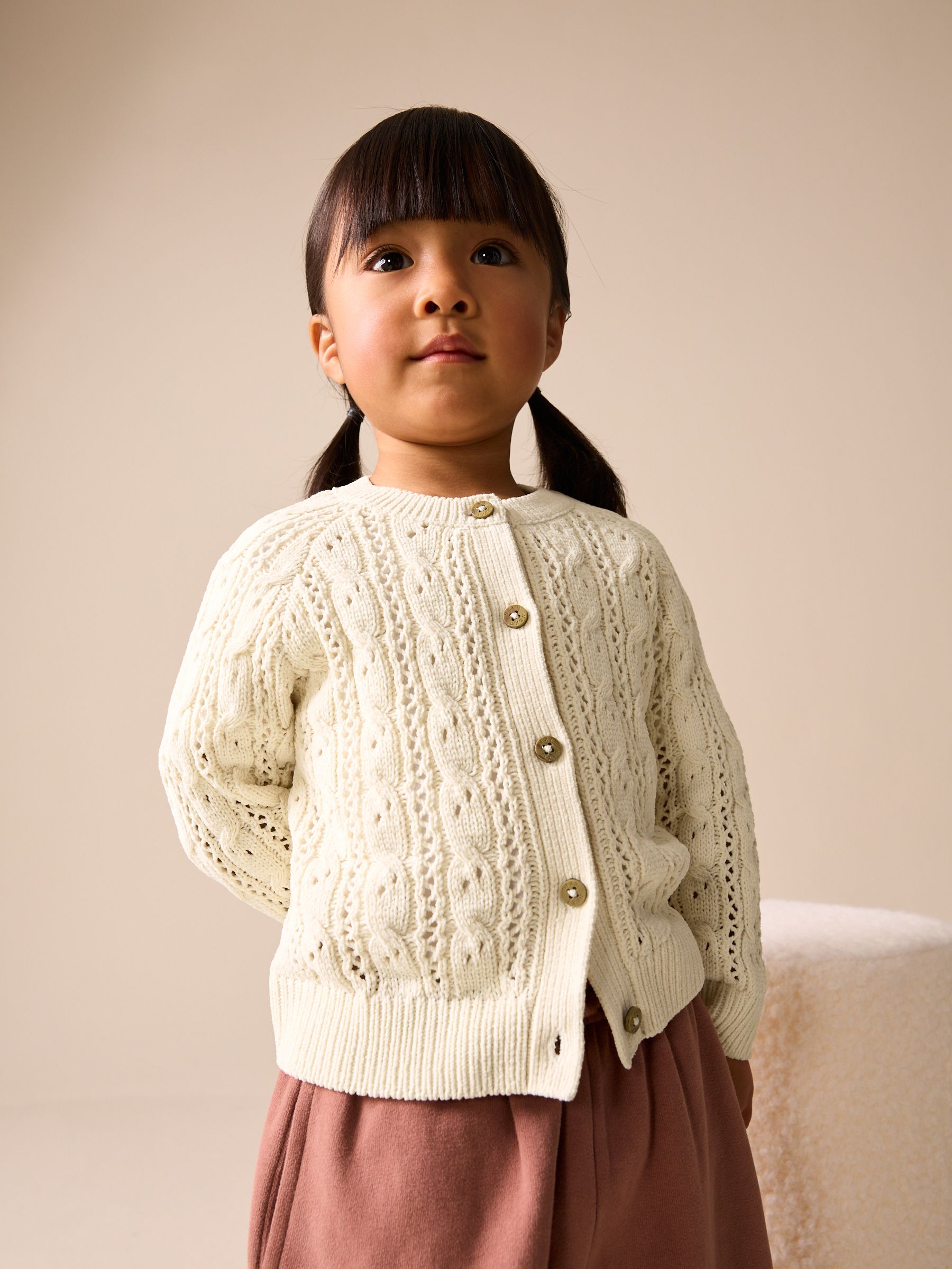 Buy Ecru Cable Cardigan (3mths-7yrs) from Next Croatia