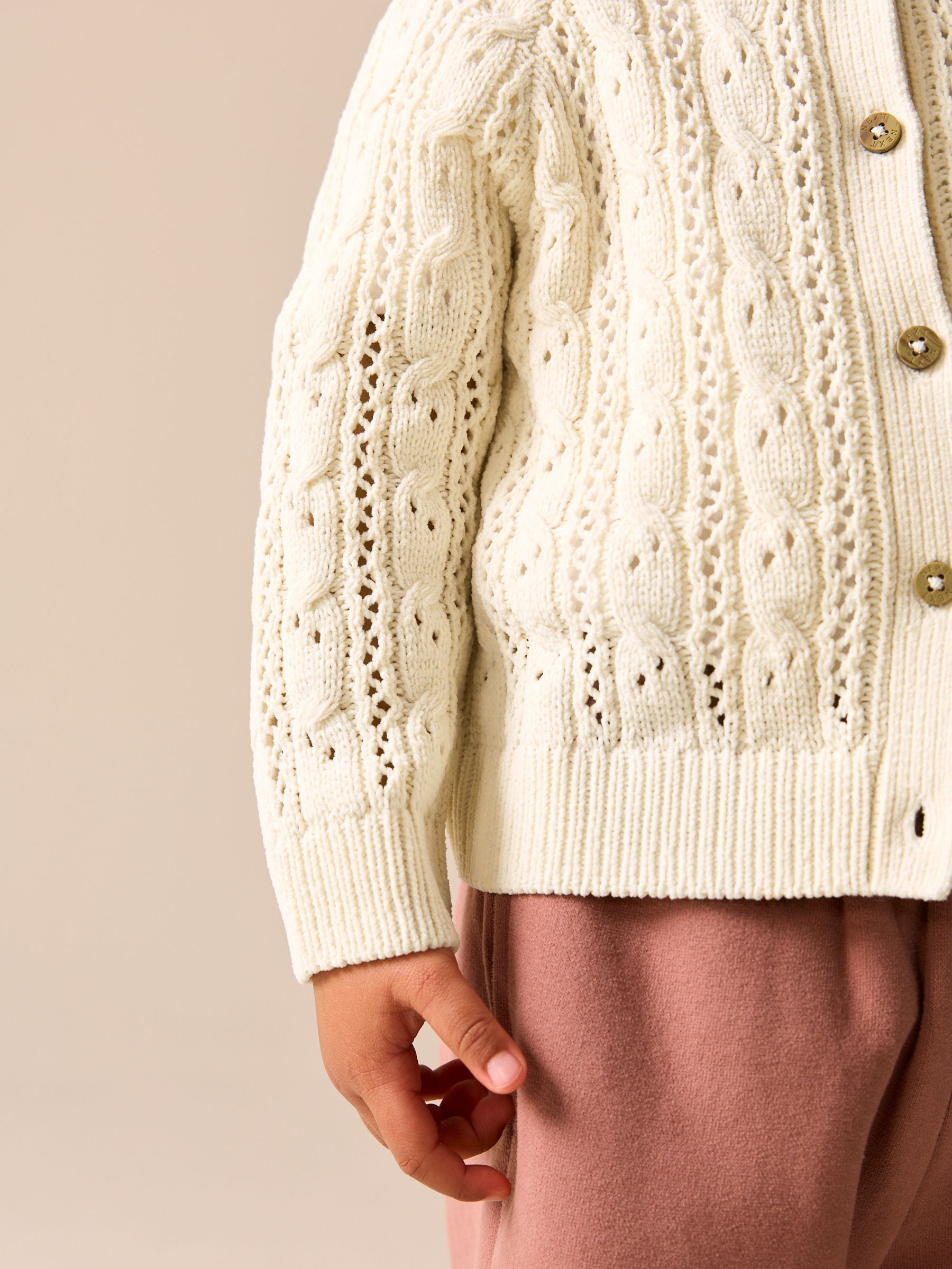 Buy Ecru Cable Cardigan (3mths-7yrs) from Next Croatia