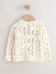 Ecru Cable Cardigan (3mths-7yrs) - Image 6 of 8