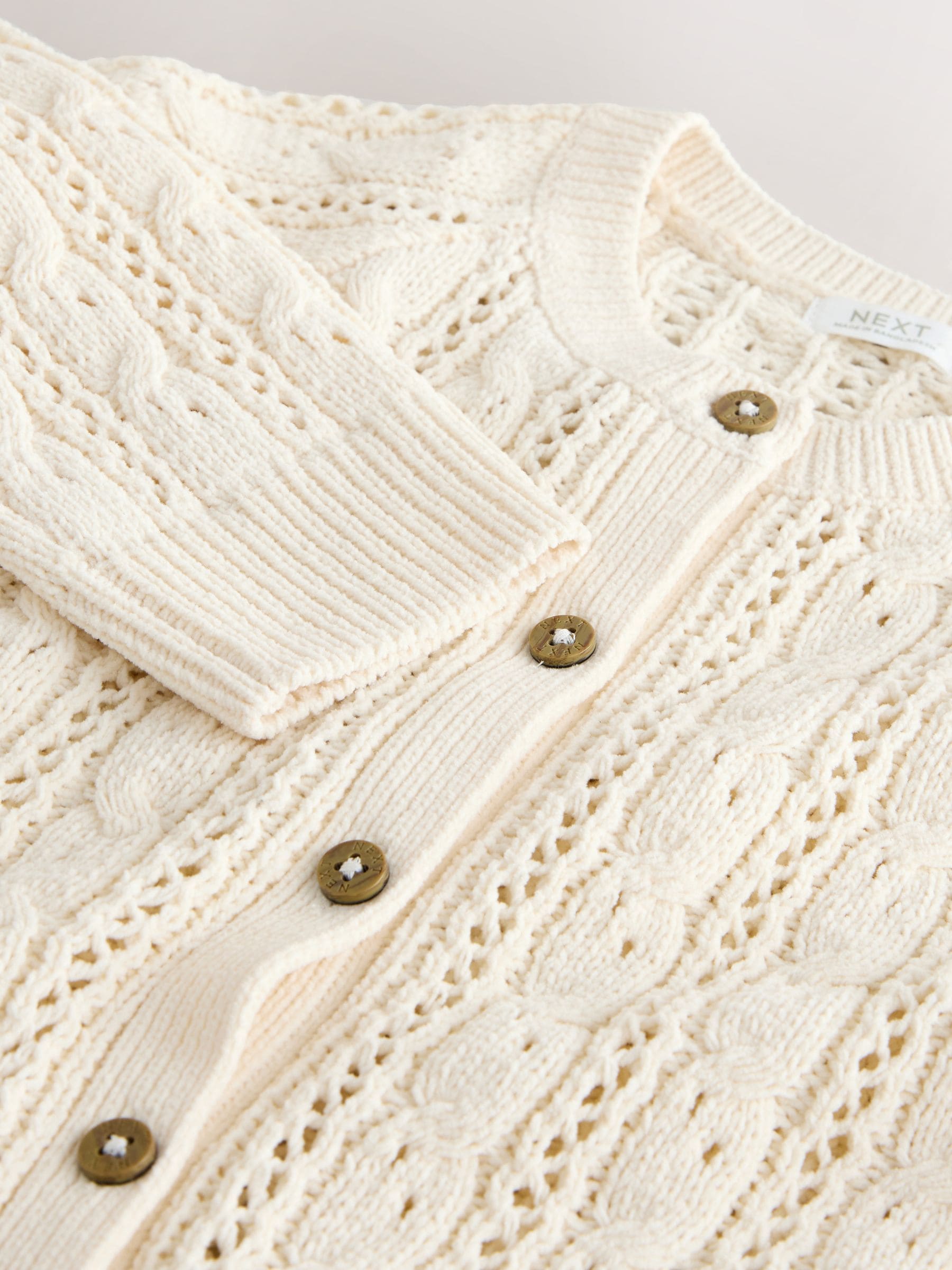 Buy Ecru Cable Cardigan (3mths-7yrs) from Next Croatia