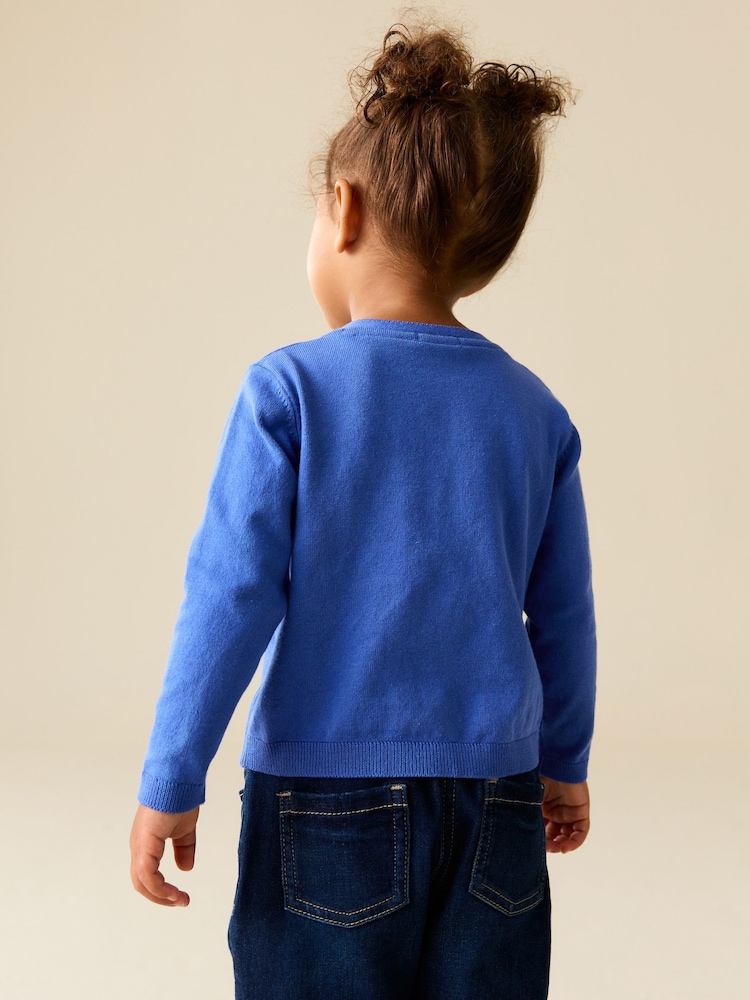 Cobalt Blue Cardigan (3mths-10yrs) - Image 3 of 3 Cobalt Blue Cardigan (3mths-10yrs) - Image 3 of 3