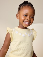 Yellow Knitted Top and Mesh Skirt Set (3mths-10yrs) - Image 3 of 7