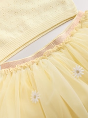 Yellow Knitted Top and Mesh Skirt Set (3mths-10yrs) - Image 7 of 7