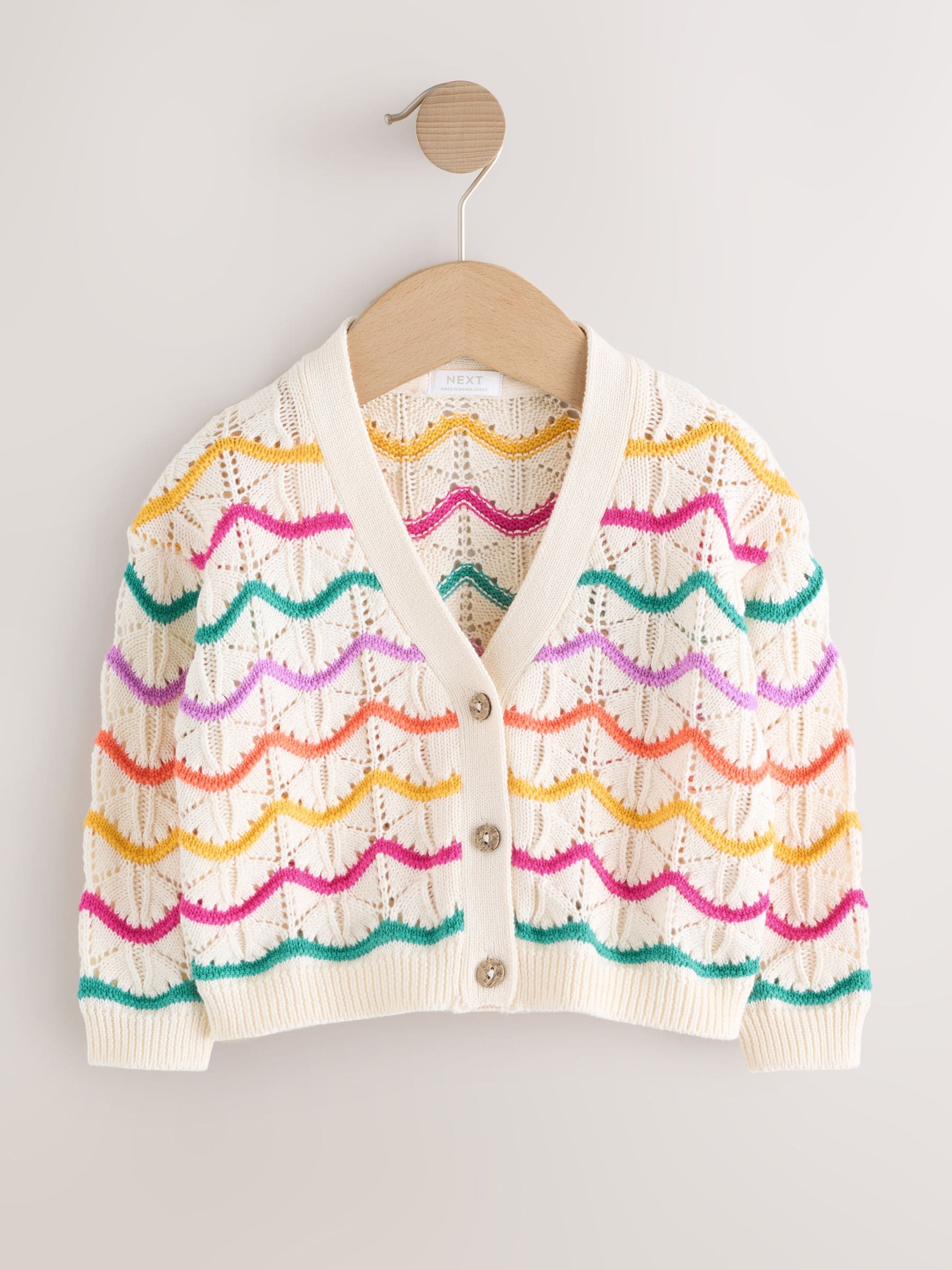 Buy Rainbow Wavy V-Neck Cardigan (3mths-7yrs) from Next Romania